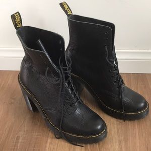 Dr. Marten Kendra lace up combat heel boots block